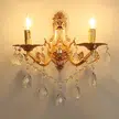 1-2 Heads Glass Crystal Wall Lamp in Glass and Iron and Crystal, product photograph