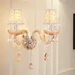 1-3 Heads Glass Candle Crystal Wall Lamp in Iron and Glass and Crystal, product photograph