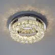 30W Round Crystal Ceiling Lamp in Stainless Steel and Crystal, product photograph