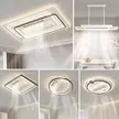 50/120W Bladeless Ceiling Fan Light in Metal and PC and Acrylic, product photograph