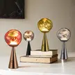 8W Iron Acrylic Lava Table Lamp in Iron and Acrylic, product photograph