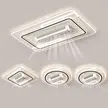 Acrylic LED Dimming Ceiling Fan Lamp in Metal and PC and Acrylic, product photograph
