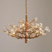 All-Copper Chandelier LED Glass Branch in Copper and Glass, product photograph