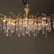Art Copper Glass Water Drop Chandelier in Copper and Glass, product photograph