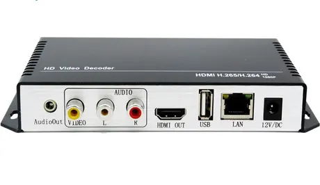 H.265 H.264 Ultra HD 4K Video Audio Decoder IP Streaming Decoder IP To HDMI CVBS Support 4K Output For Decoding Encoder