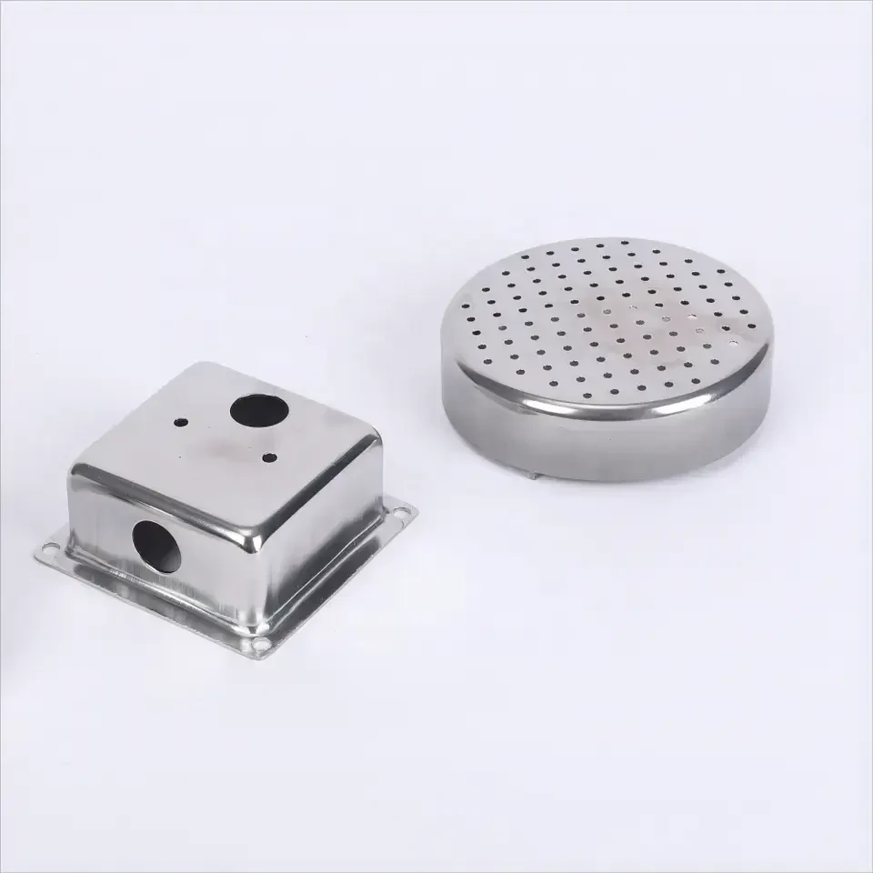 Batch of deep drawn metal cups after forming