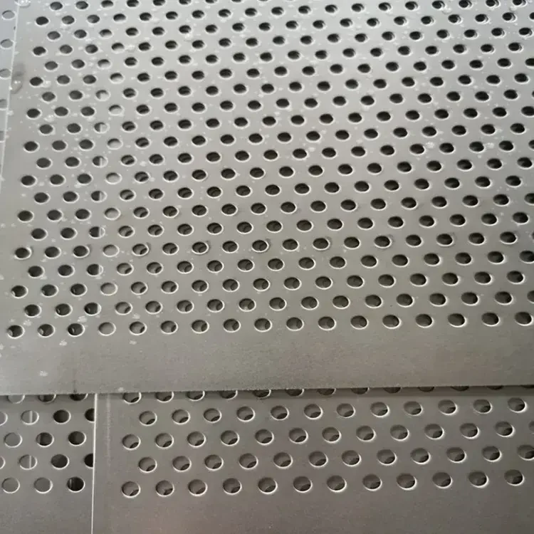 Perforated aluminium panel used as architectural cladding