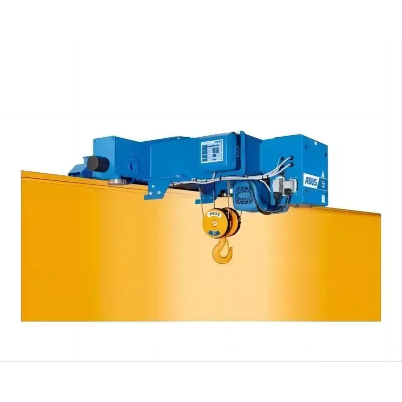 Wire rope hoist installed on an overhead crane bridge