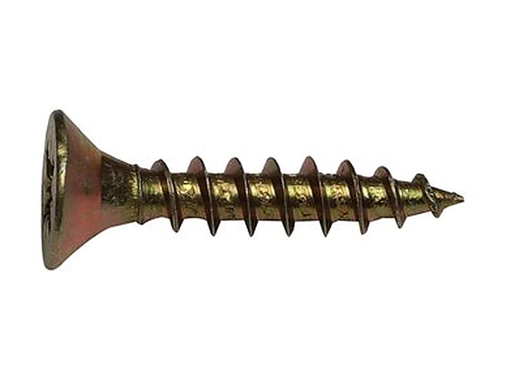 Double countersunk head chipboard screw for dense MDF and particle board