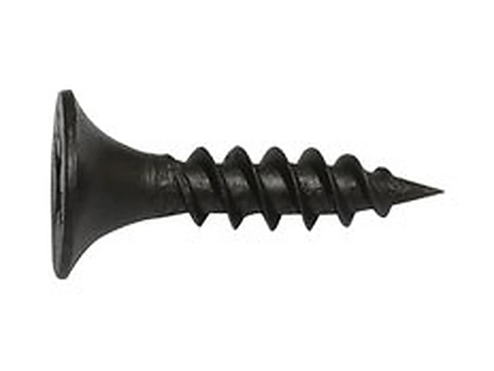 Fine thread drywall screw alongside coarse thread for comparison