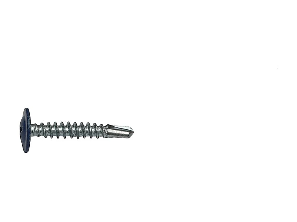Modified truss head Phillips self-drilling screw with wide low-profile head