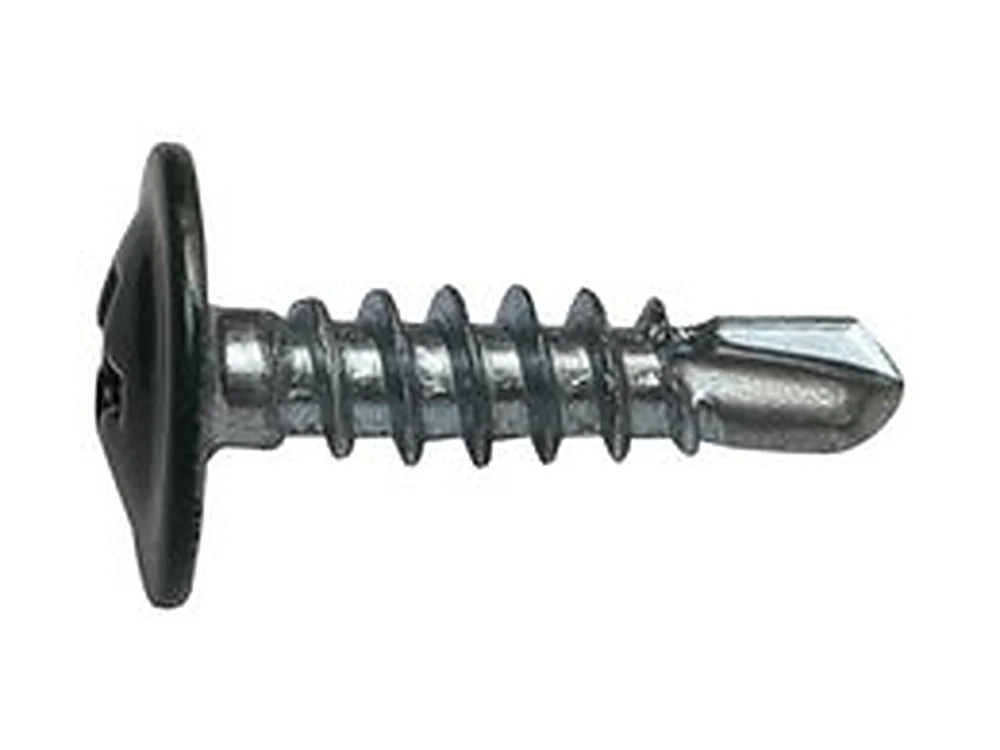 Truss head self-drilling screw with wide Phillips drive head