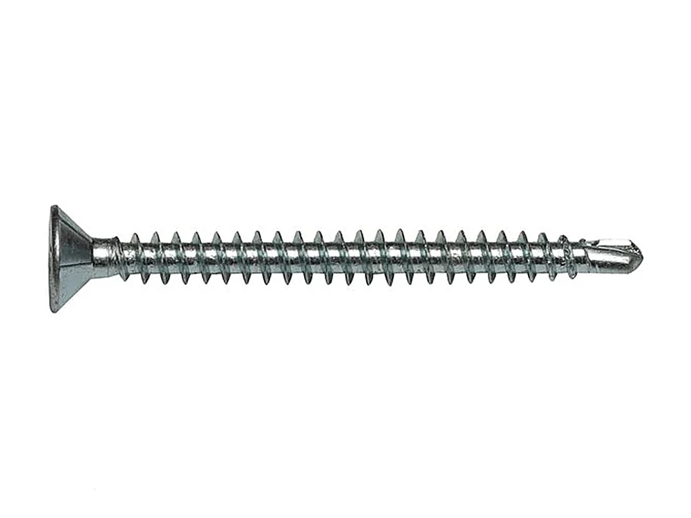 White zinc plated window self-drilling screw for aluminium frame assembly