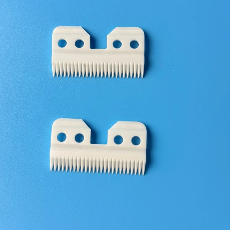 White zirconia ceramic replacement clipper blade with fine cutting teeth