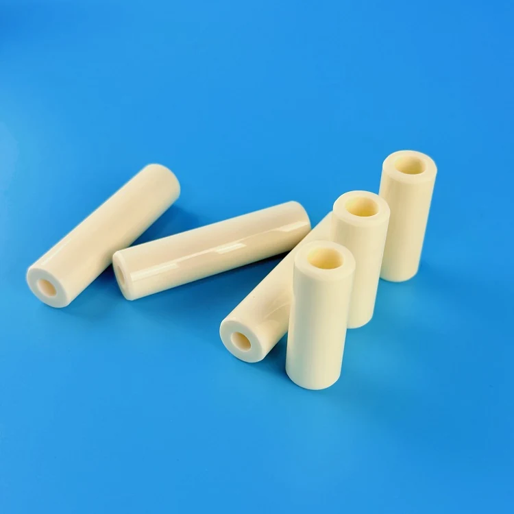 Zirconia ceramic rods and tubes arranged to show length range