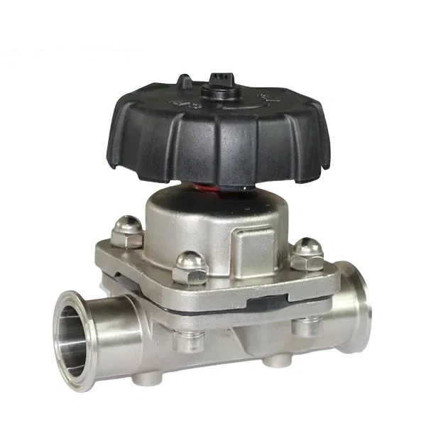 Stainless steel food grade manual type high precision casting diaphragm valve