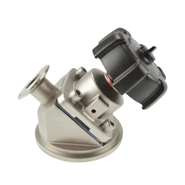 Stainless steel food processing clamped manual tank bottom diaphragm valve for hygienic applications