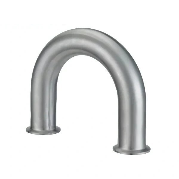 Stainless steel hygienic grade 180-degree U-type welded elbow for sanitary pipelines