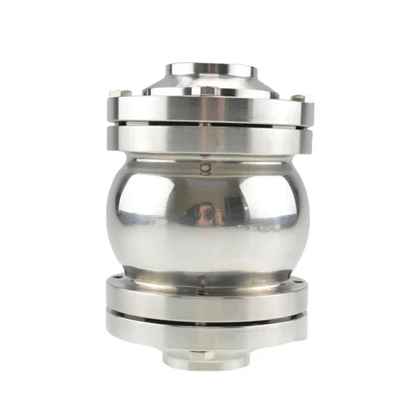 Stainless steel sanitary grade ball type NRV check valve for hygienic fluid control