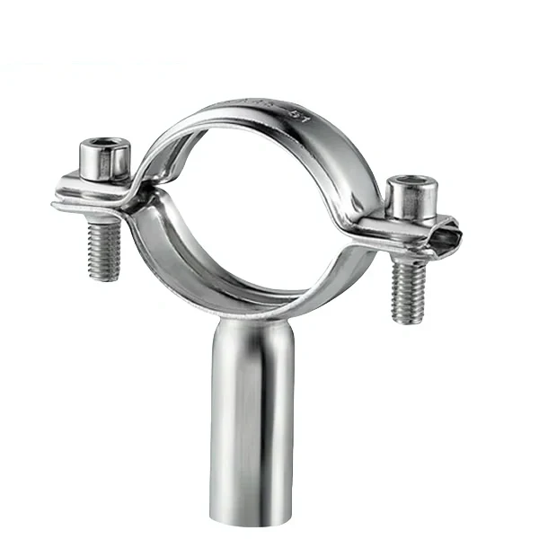 Sanitary Stainless Steel Heavy Type Weld Pipe Holder with Double Hole