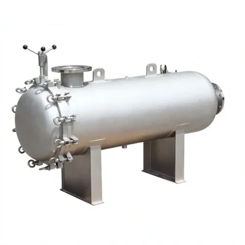 Stainless steel high flow filter housing for large-volume liquid filtration