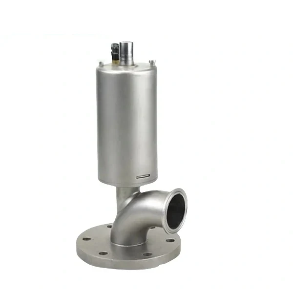 Stainless steel hygienic grade pneumatic bending type tank bottom valve for food and pharmaceutical applications