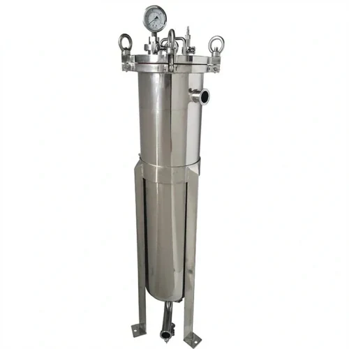 Sanitary single bag filter housing, polished stainless steel for sterile fluid applications