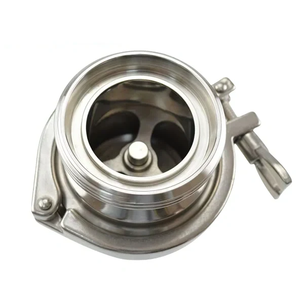 Stainless steel food grade middle-clamp union type check valve for hygienic fluid pipelines