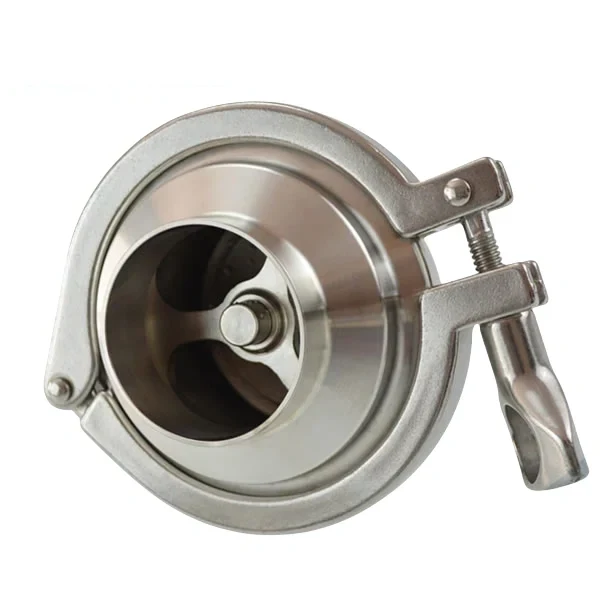 Stainless steel food grade clamp-type welded NRV check valve for hygienic processing pipelines