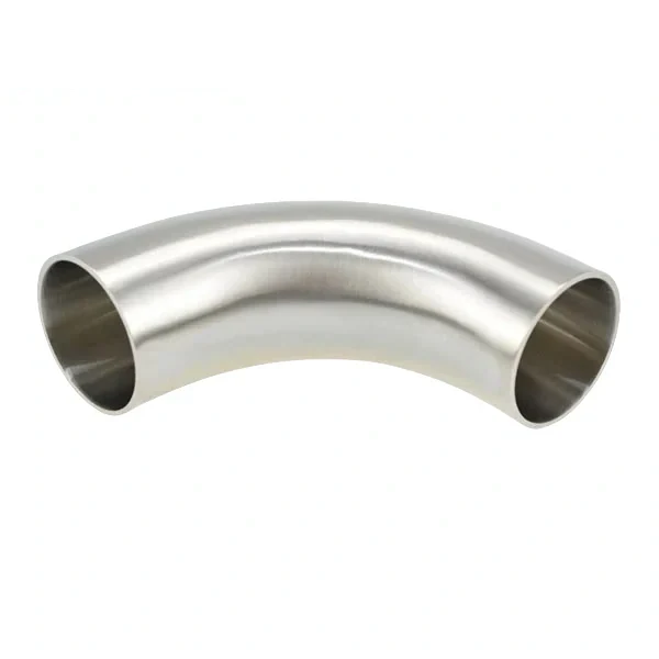 Stainless steel food equipment welded long 90-degree bend for hygienic pipeline systems