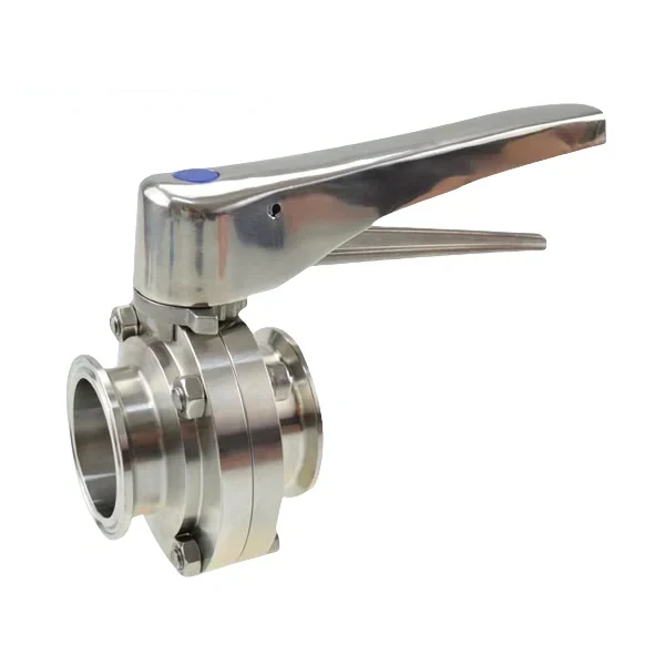Stainless Steel Sanitary Butterfly Valve with Clamp Ends