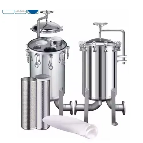 Stainless steel duplex multi-bag filter housing for uninterrupted liquid processing