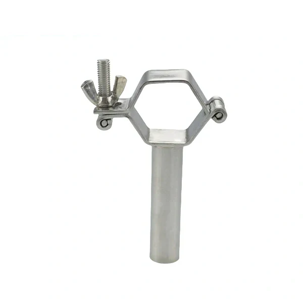 Stainless Steel Hygienic Hex Pipe Holder for Sanitary Tubing