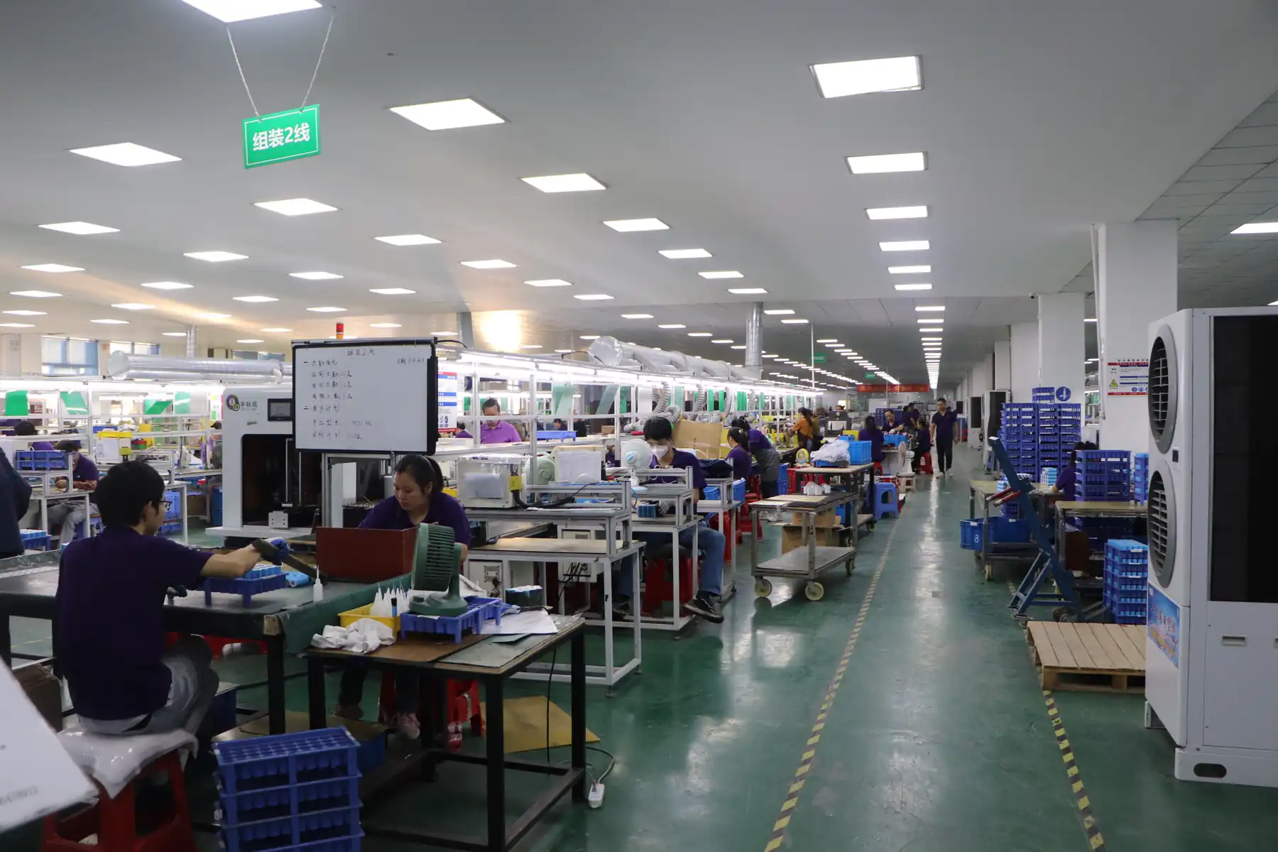 Bus Energy Power Battery - Finished units staged for testing before shipment.