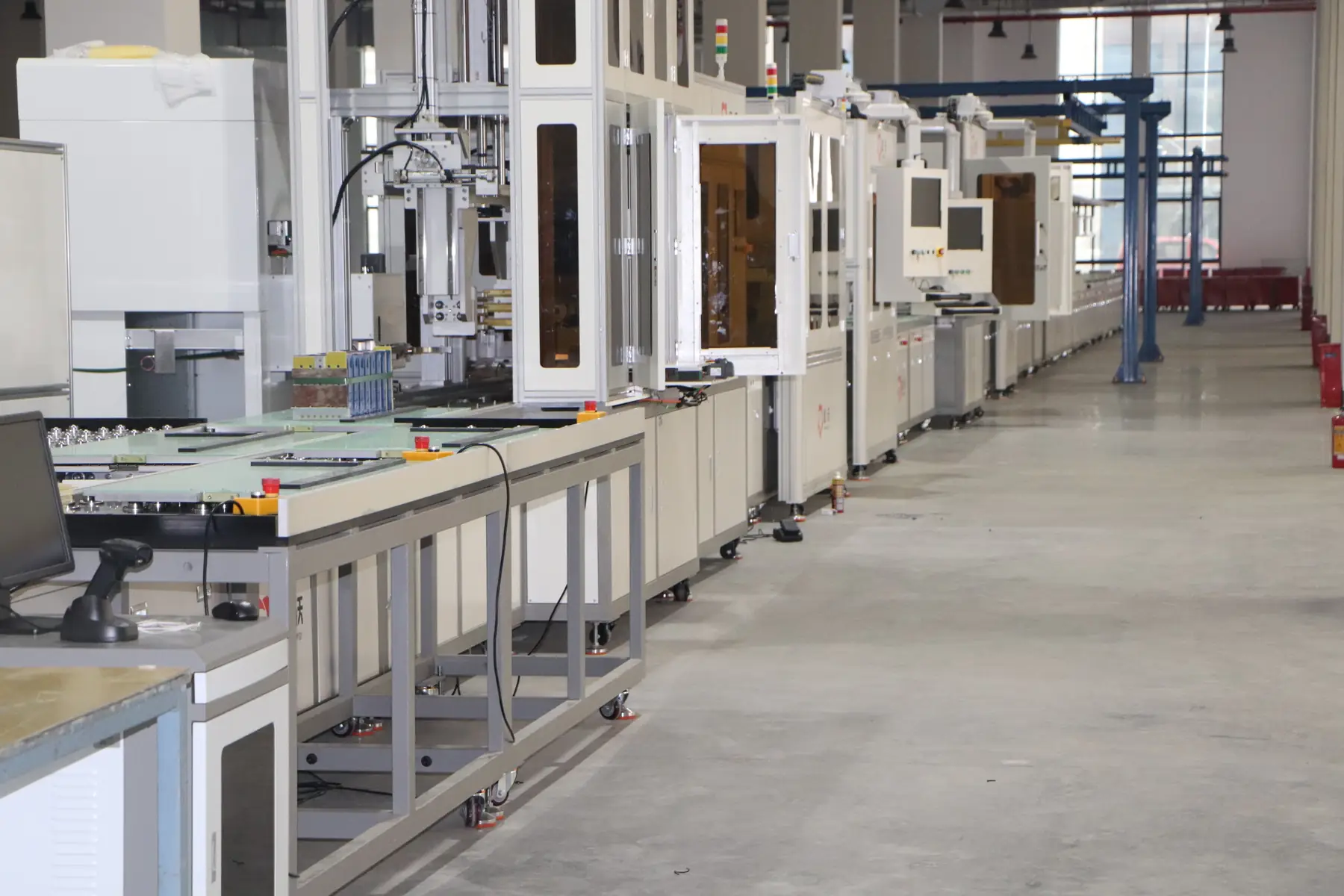 Automated battery pack assembly line at the ZP LITHIUM factory