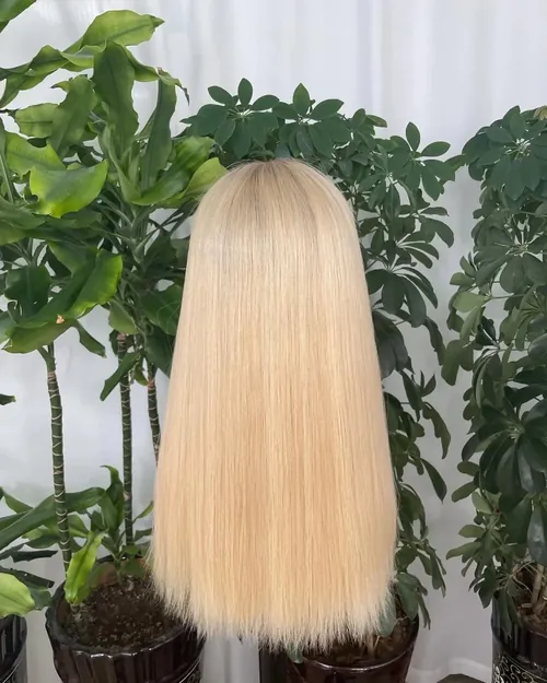 שייטל לייס טופ בלונדיני מצולם מהצד על ראש תצוגה
