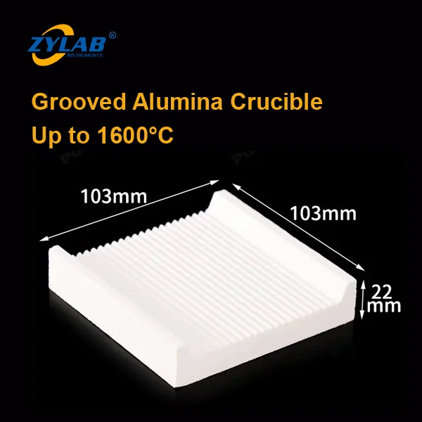 103×103×22 Grooved Alumina Crucible