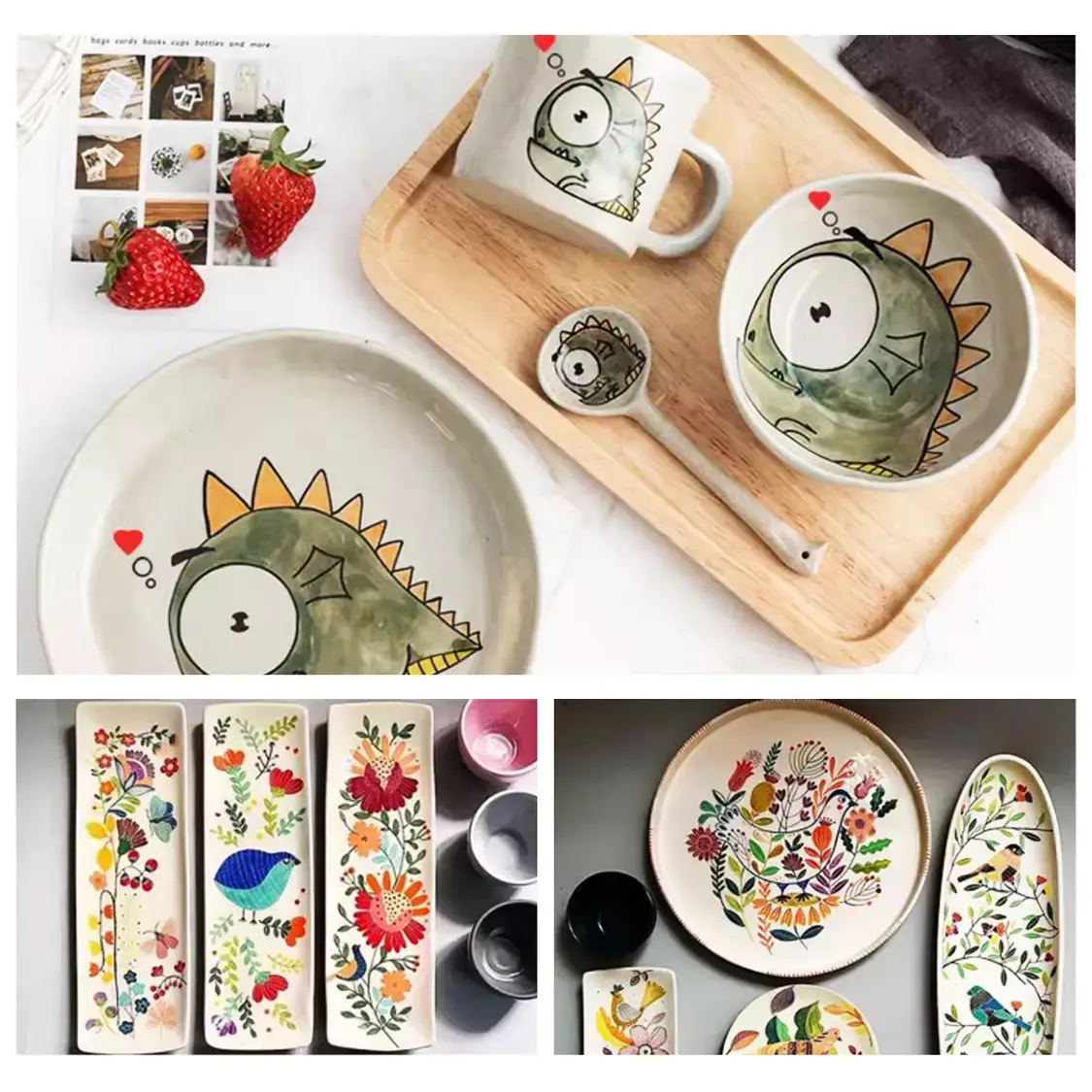 Artworks of Underglaze Color Concentrate Pigments