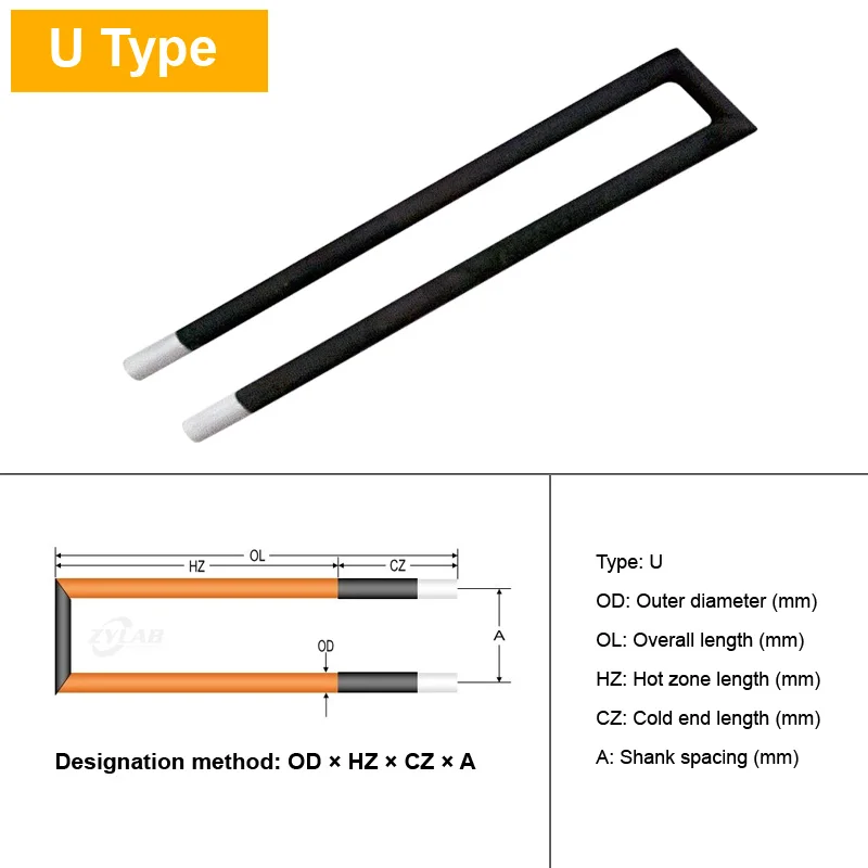 Custom Size U Type Silicon Carbide Heating Element