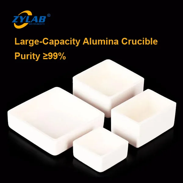 Customizable Large Capacity High-Purity Alumina Rectangular Crucible for Heat Treatment
