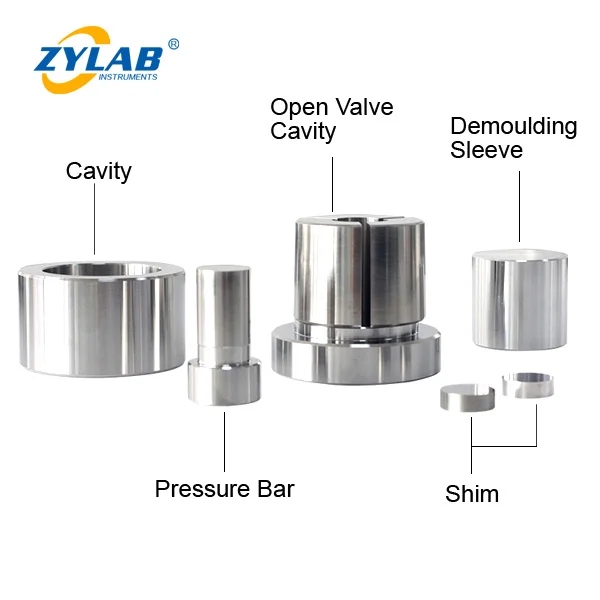 Cylindrical Split Molds for powder material laboratory hydraulic press use