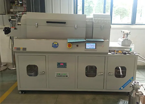 How Does an Automatic Feeding and Discharging Tube Furnace Synthesize Hydrogen Storage Materials Under High-Pressure Oxygen-Free Conditions?